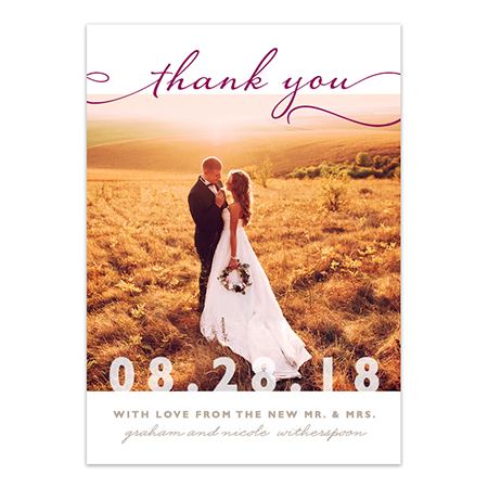 Wedding Thank You Magnet - Circle Date